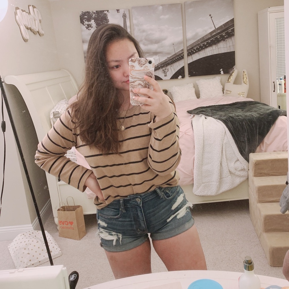 🦋 Lands’ End Stretchy Striped Top
